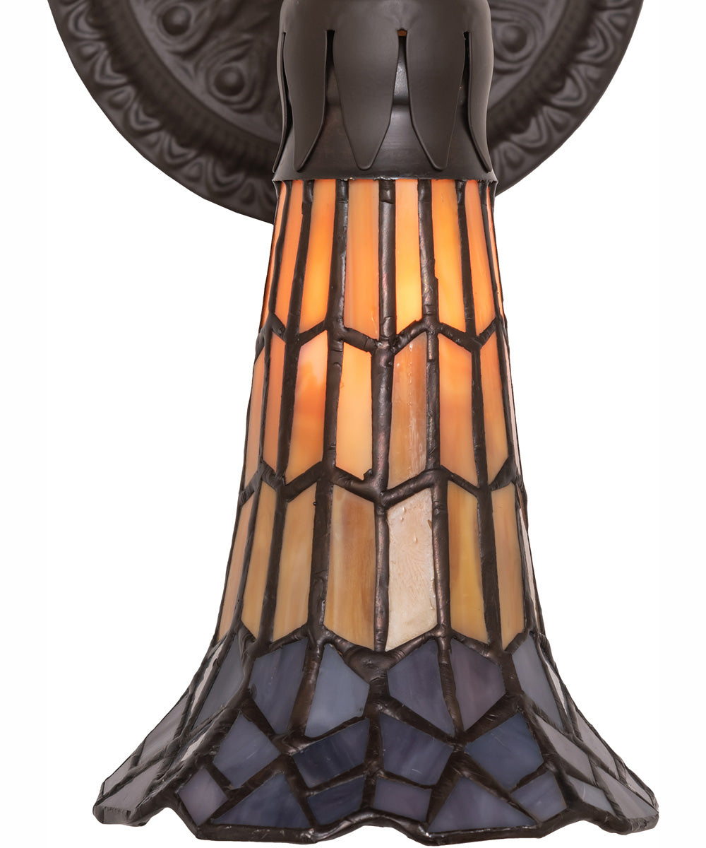 5.5" Wide Stained Glass Pond Lily Wall Sconce