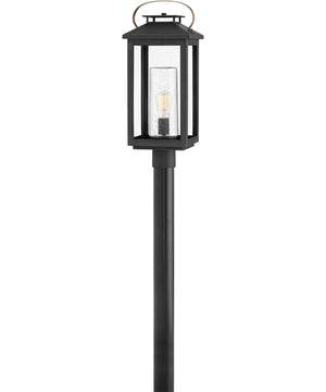 Atwater 1-Light LED Medium Outdoor Post Top or Pier Mount Lantern in Black