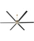 120" Zeus Patio Ceiling Fan Aged Brass