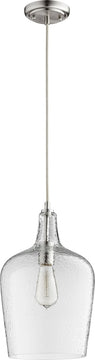 9"W 1-light Pendant Satin Nickel