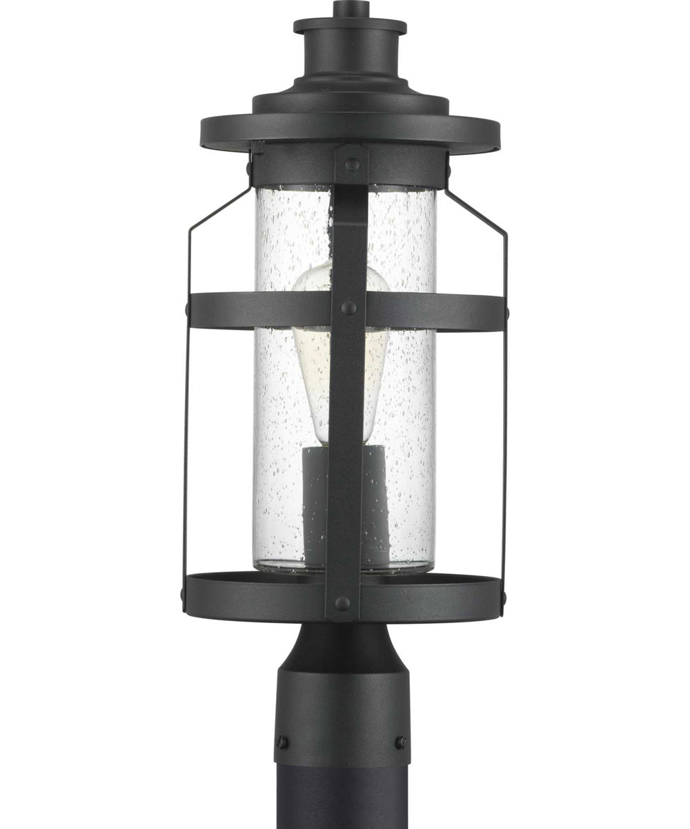 Haslett 1-Light Post Lantern Textured Black