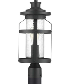 Haslett 1-Light Post Lantern Textured Black