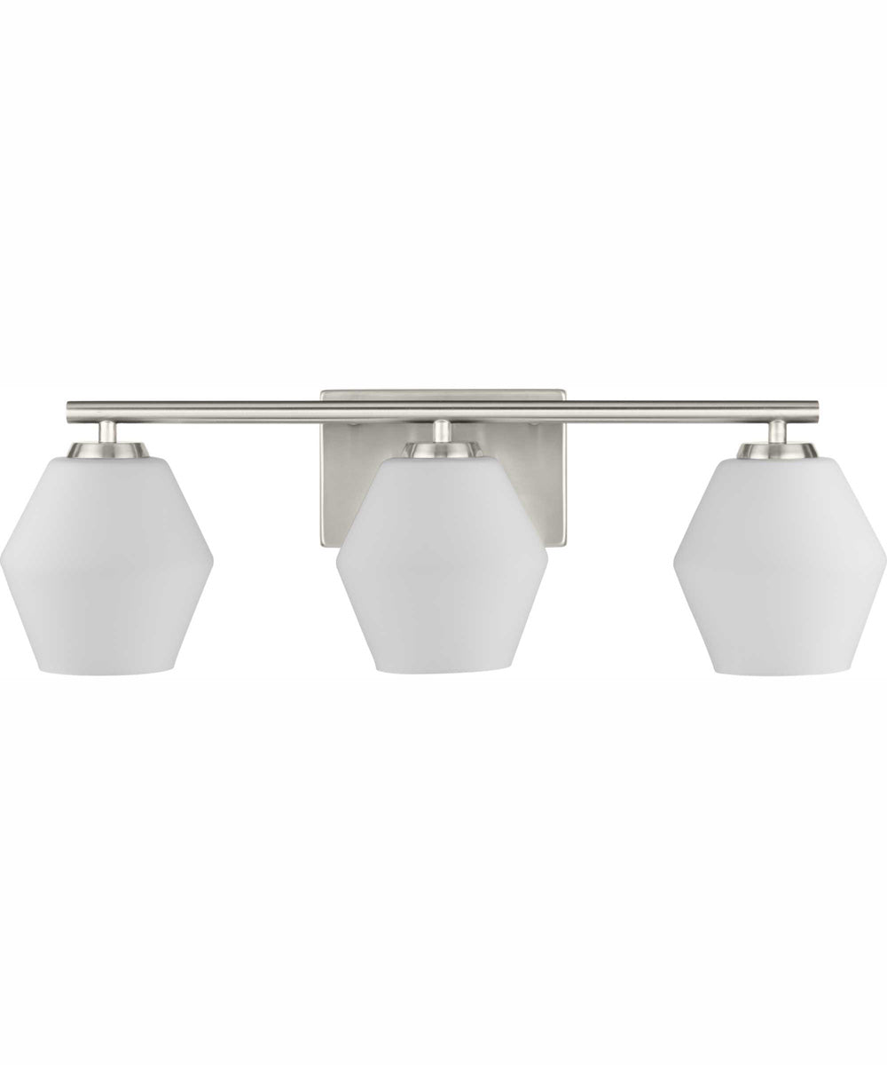 Copeland 3-Light Vanity Mid-Century Modern Vanity Light Brushed Nickel