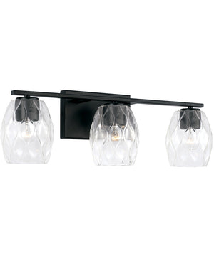 Lucas 3-Light Vanity Matte Black