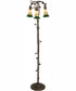 58" High Stained Glass Pond Lily 3 Light Floor Lamp