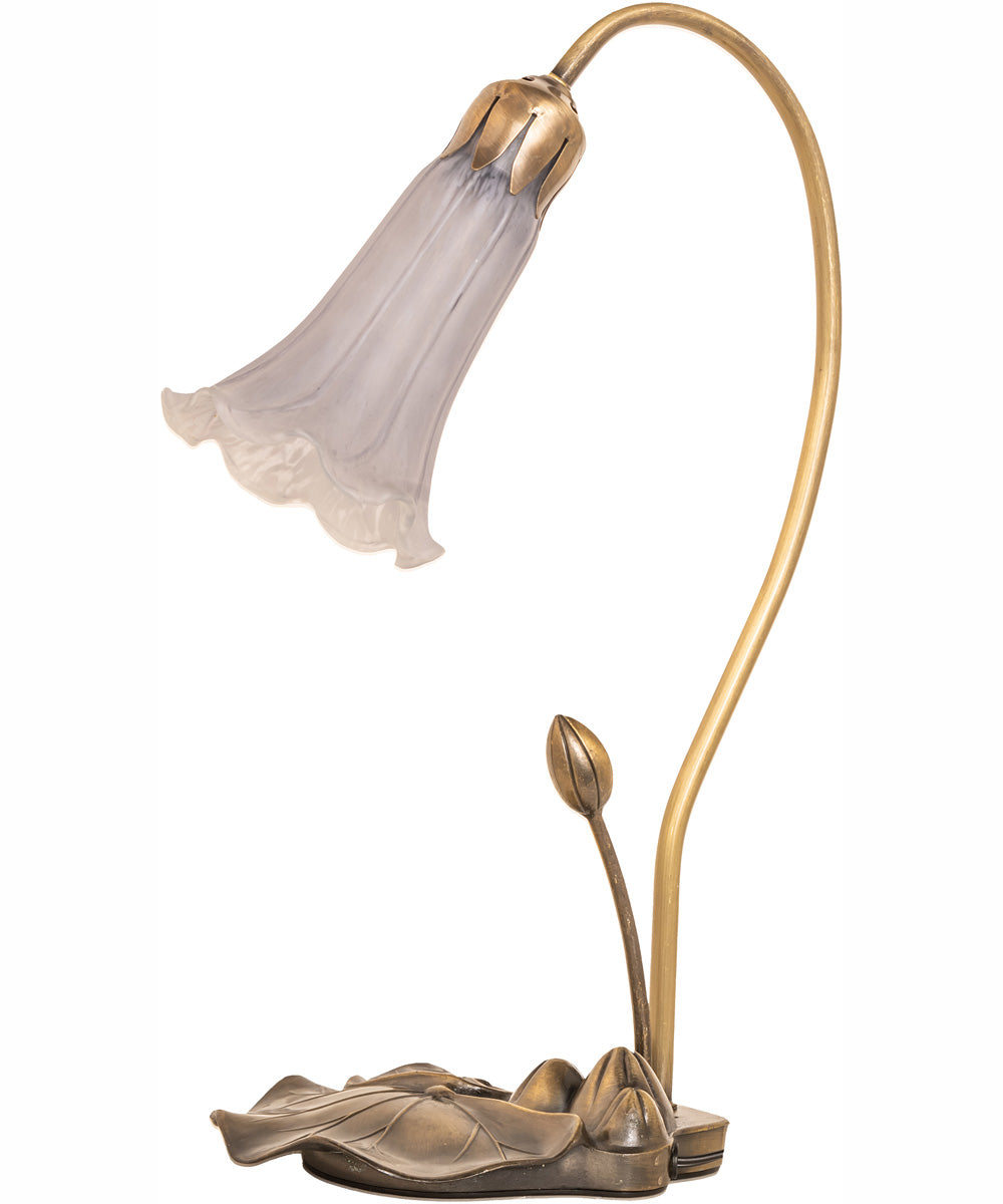 16" High Gray Tiffany Pond Lily Accent Lamp