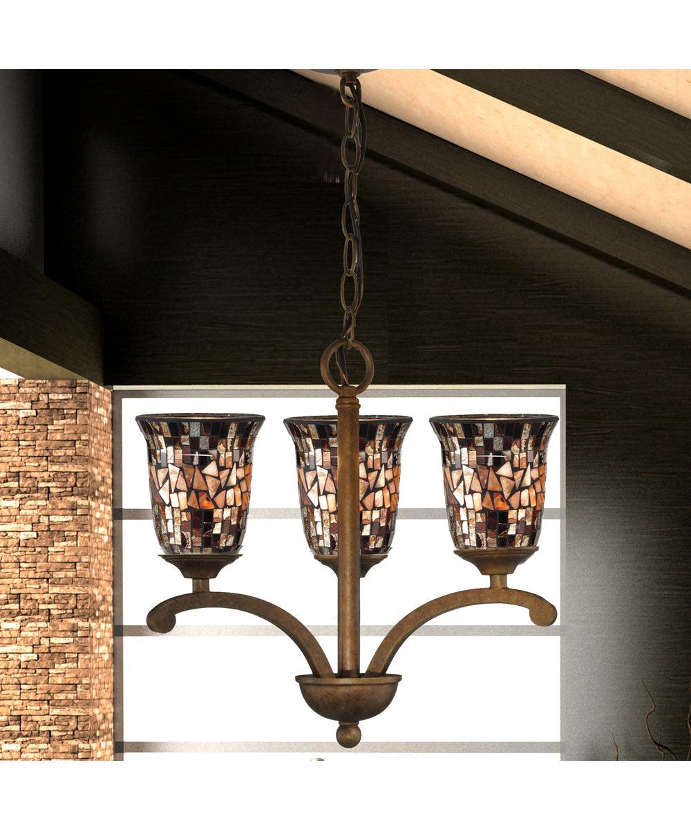 Amber Shell Mosaic Hanging Fixture