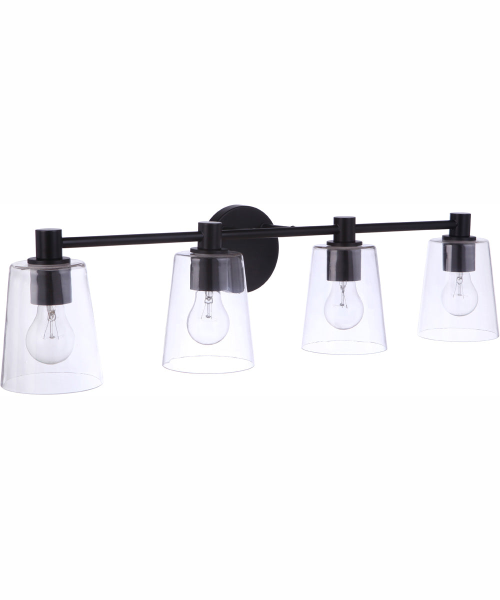 Emilio 4-Light Vanity Flat Black