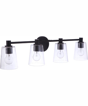 Emilio 4-Light Vanity Flat Black