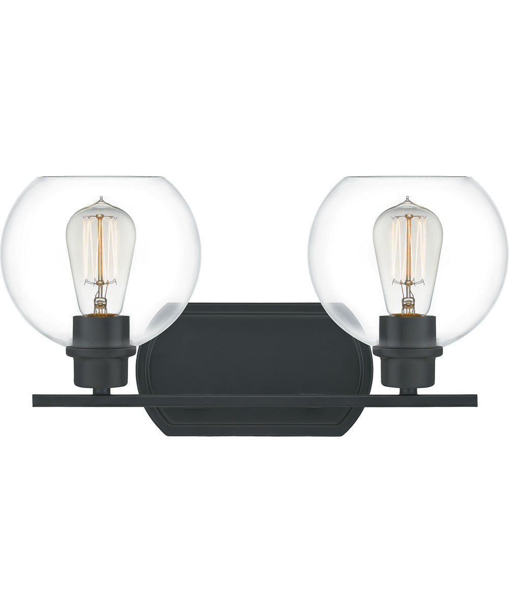 Pruitt Medium 2-light Bath Light Matte Black