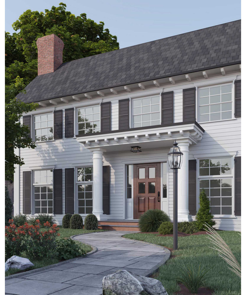 New Haven 3-Light Post Lantern Textured Black