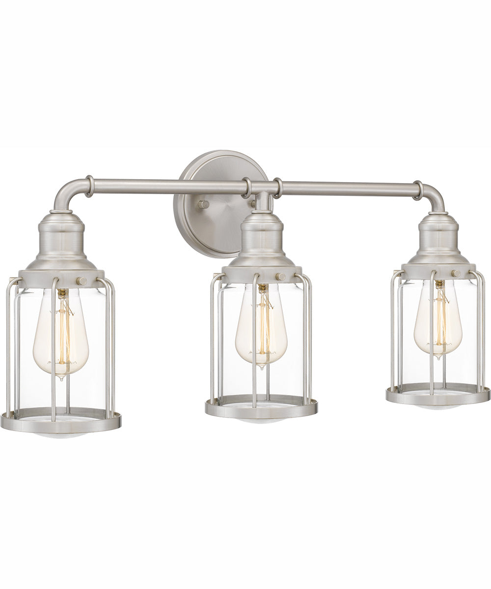 Ludlow Large 3-light Bath Light Brushed Nickel
