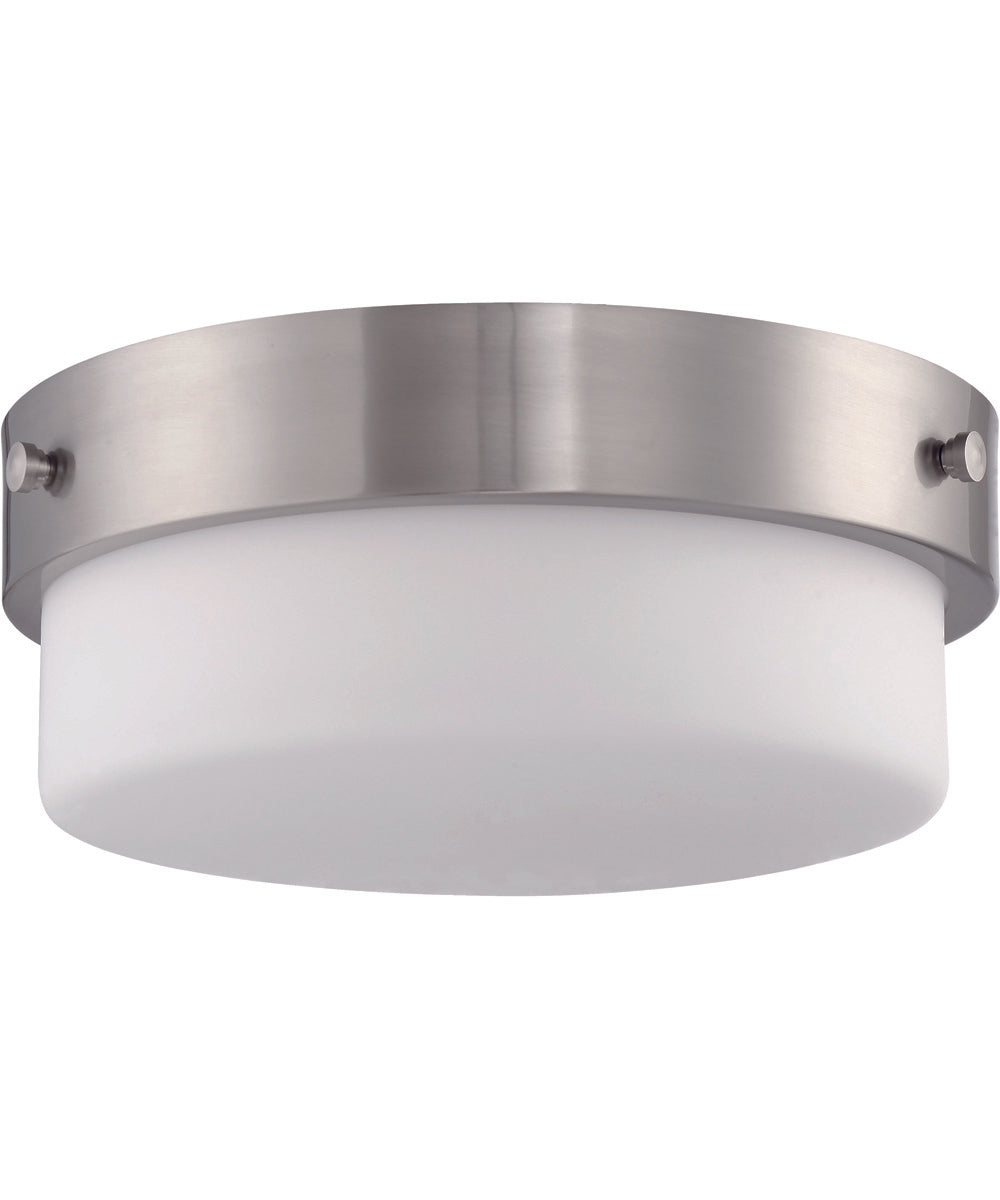 Oak Street 2-Light Flushmount Brushed Polished Nickel