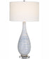Clariot Ribbed Blue Table Lamp