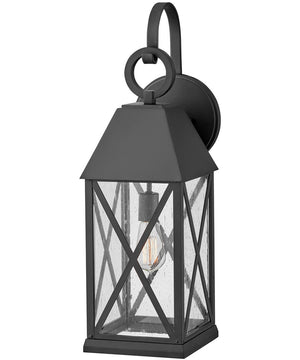 Briar 1-Light Large Outdoor Wall Mount Lantern in Museum Black