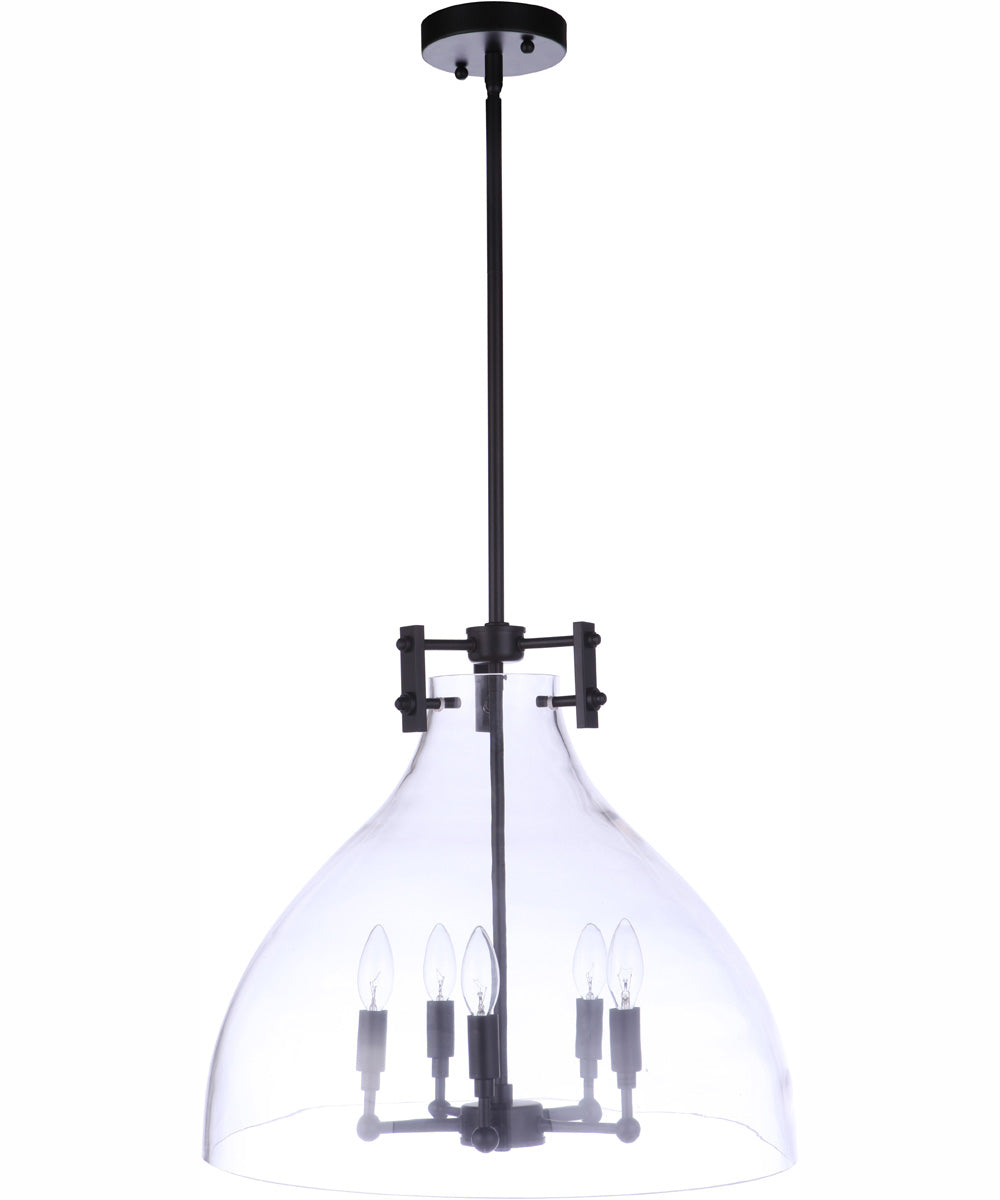 Chardonnay 5-Light Pendant Flat Black