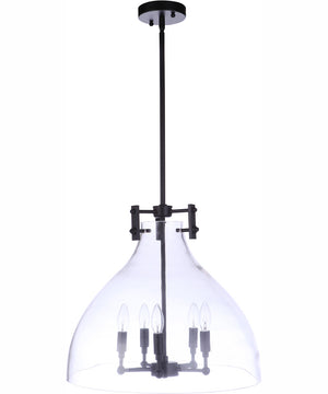 Chardonnay 5-Light Pendant Flat Black