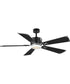 Glenfalls 5-Blade Reversible Matte 56-Inch LED Transitional Ceiling Fan Black