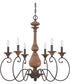 Auburn 6-light Chandelier Rustic Black