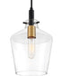 June Small 1-light Mini Pendant Earth Black