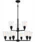 McIntire 9-light Chandelier Matte Black