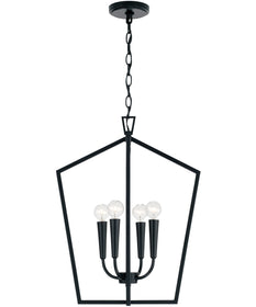 Holden 4-Light Foyer Matte Black