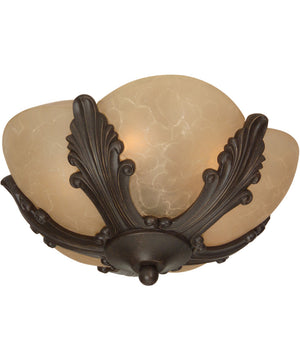 Elegance Bowl Light Kit 2-Light LED Fan Light Kit Aged Bronze Textured