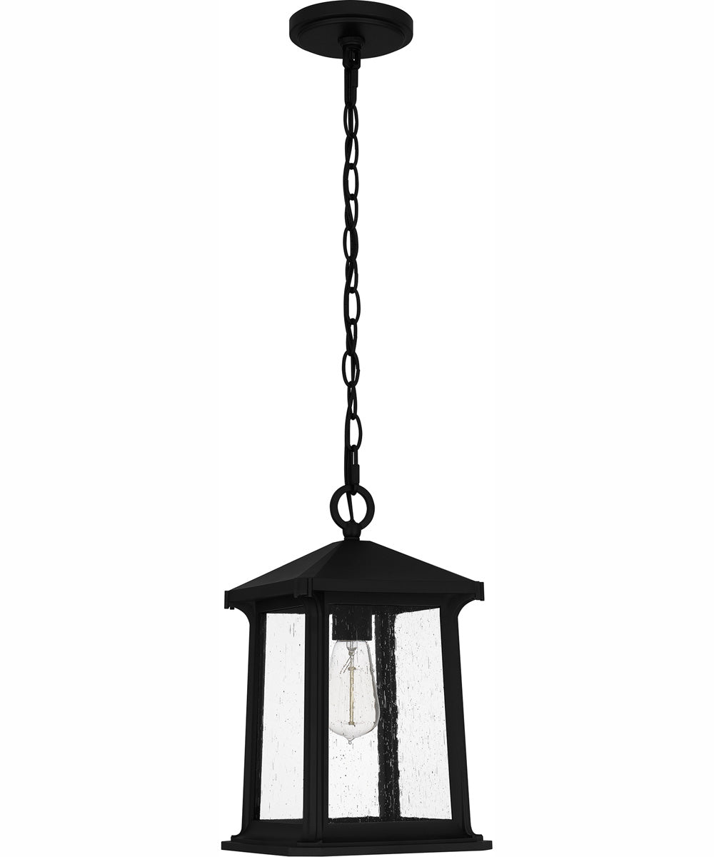 Satterfield Large 1-light Outdoor Pendant Light  Coastal Armour Matte Black