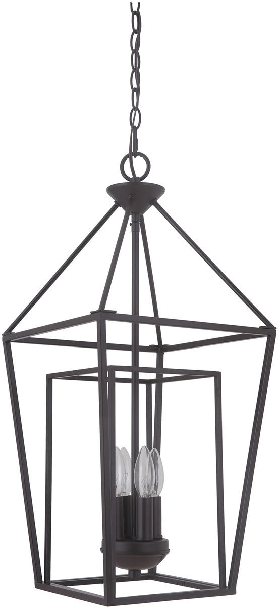 12"W Hudson 4-Light Foyer Light Oiled Bronze