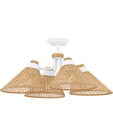 Quoizel Semi-Flush Mount Extra Large 4-light Semi Flush Mount Matte White