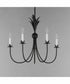 Paloma 5-Light Chandelier Anthracite