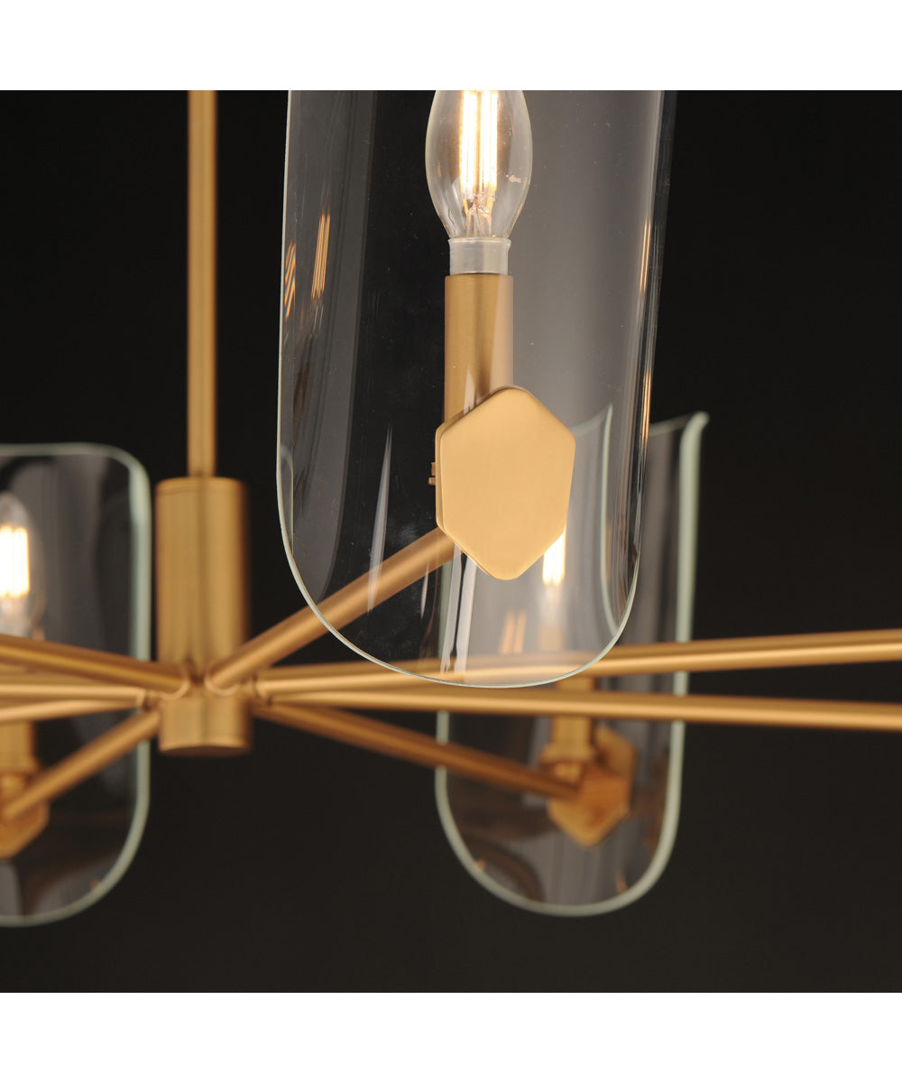 Armory 8-Light Chandelier Natural Aged Brass