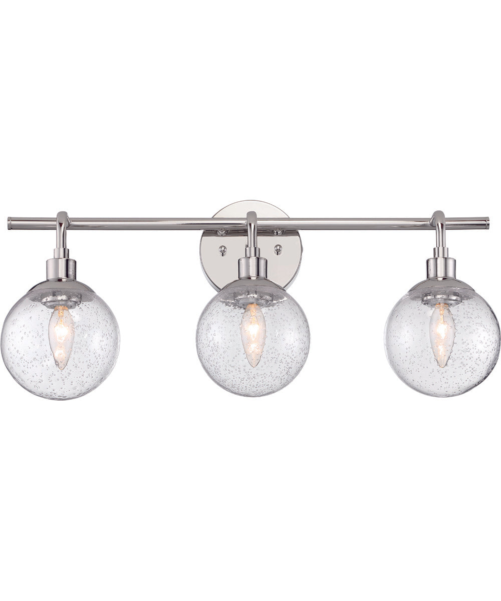 Que 3-Light Vanity Chrome