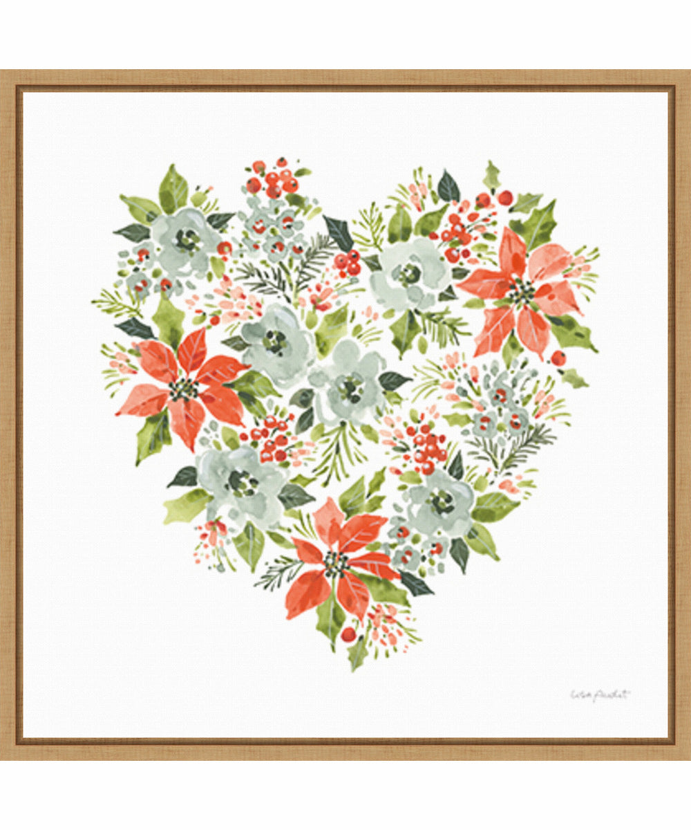 Framed Christmas Forever VII by Lisa Audit Canvas Wall Art Print (22  W x 22  H), Sylvie Maple Frame