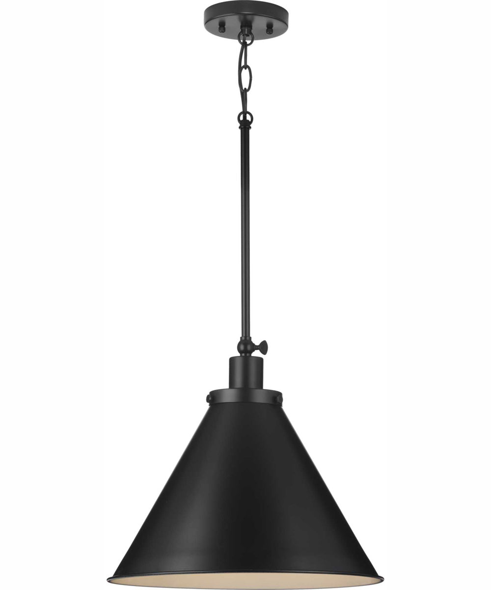 Hinton 1-Light Modern Farmhouse Pendant Matte Black