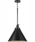 Hinton 1-Light Modern Farmhouse Pendant Matte Black