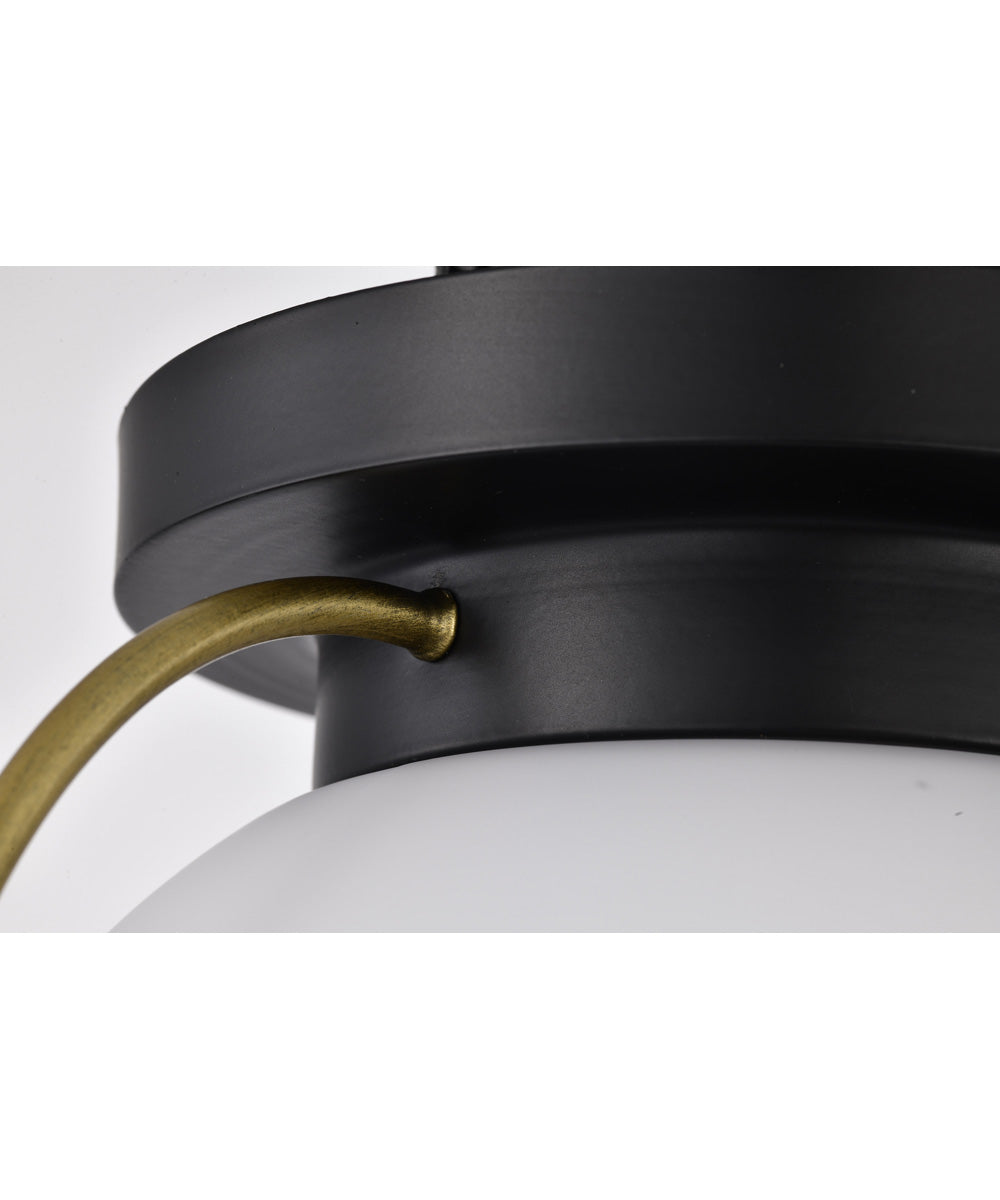 Lakeshore 1-Light Close-to-Ceiling Matte Black