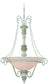 25"W Zoe 3-Light Pendant Light Antique Linen