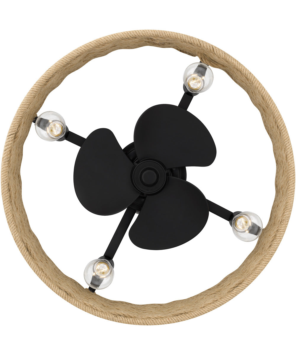 Quoizel Fandelier 4-light Fandelier Matte Black