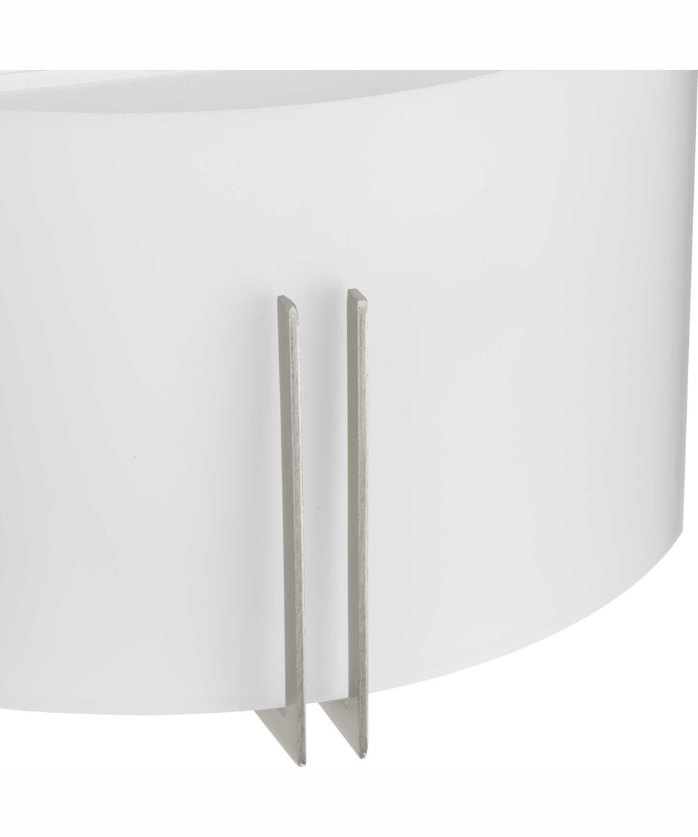 Modern Glass Sconce 2-Light Wall Sconce Brushed Nickel