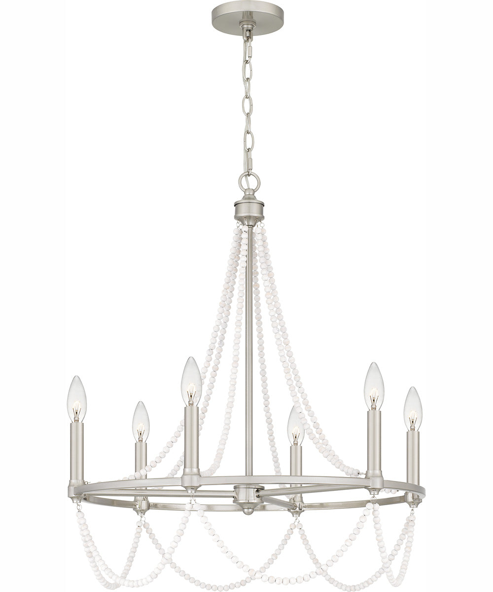 Brigitta 6-light Chandelier Brushed Nickel