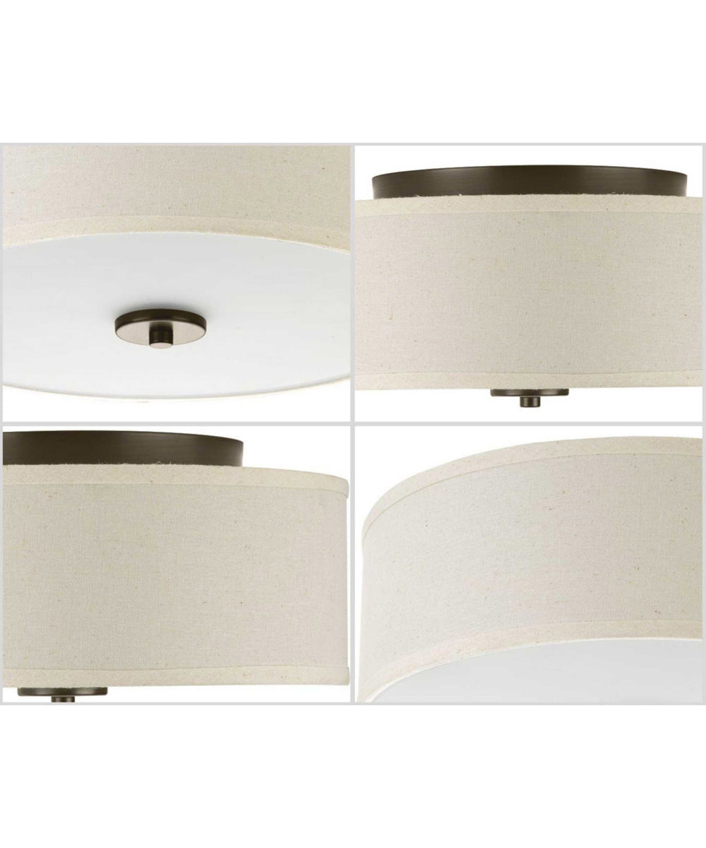 Inspire 2-Light 13" Flush Mount Antique Bronze