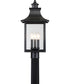 Chancellor Large 3-light Outdoor Post Light Mystic Black