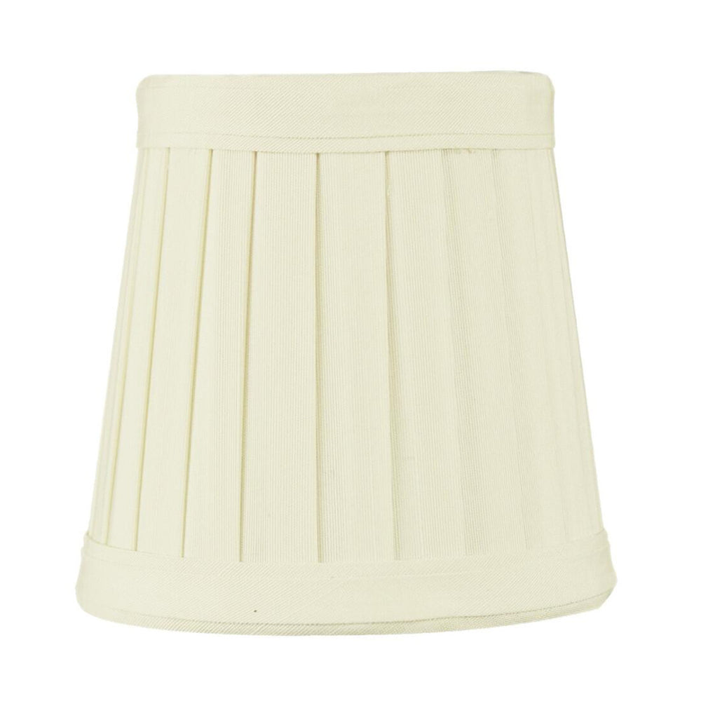4"W x 4"H Egg Shell Pleated Clip-on Candelabra Lampshade