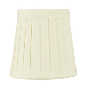 4"W x 4"H Egg Shell Pleated Clip-on Candelabra Lampshade
