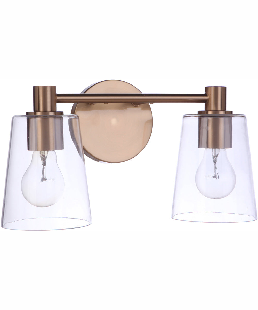 Emilio 2-Light Vanity Satin Brass