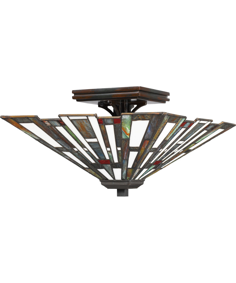 Maybeck 2-light Flush Mount Valiant Bronze