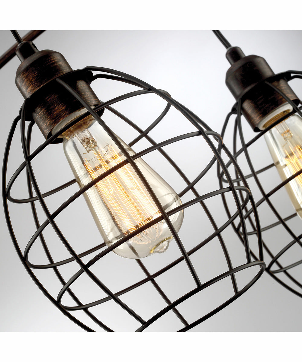 Kaden 3-Light 3-Light Arch Lamp Copper Brz/Metal Shade