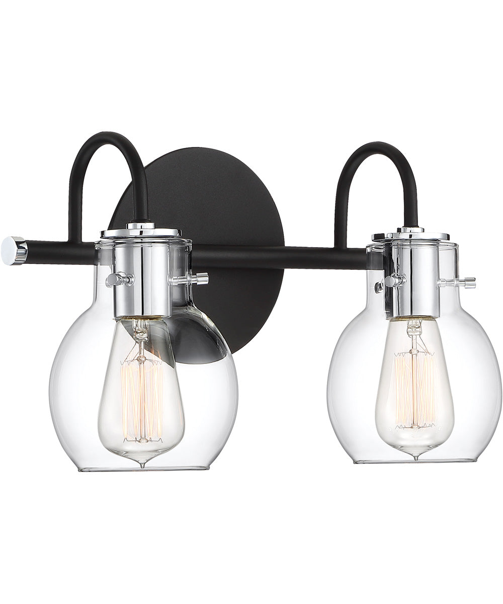 Andrews Medium 2-light Bath Light Earth Black