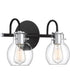Andrews Medium 2-light Bath Light Earth Black